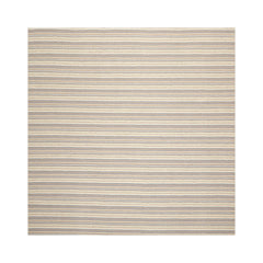 Square Ivory Taupe Blue Color Hand Tufted Striped New Zealand Wool Contemporary Oriental Rug
