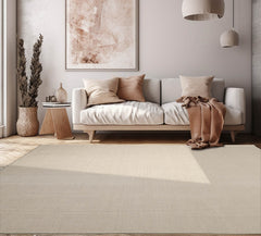 Runner Beige Gray Color Hand Tufted Textured New Zealand Wool Contemporary Oriental Rug