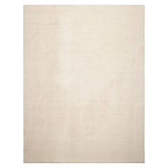 4x6 Beige Ivory Color Hand Tufted Textured New Zealand Wool Contemporary Oriental Rug