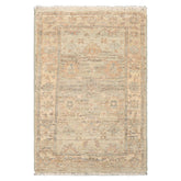 2x3 Mint, Gray, Beige Color Oushak Wool Oriental Rug