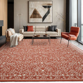 LoomBloom Multi Size Hand Hooked Wool Terracotta Transitional All-Over Oriental Area Rug