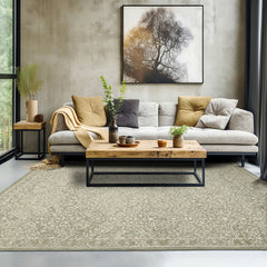 LoomBloom Multi Size Hand Hooked Wool Sage Transitional All-Over Oriental Area Rug