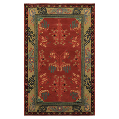 Multi Size Rose
Pistachio Turquoise Color Hand Tufted Donegal Wool Traditional Oriental Rug
