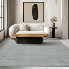 9x12 Slate Color Hand Loomed Handmade Wool Contemporary Oriental Rug