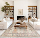 2x3 Beige Gray Rust Color Hand Tufted Oriental Wool Transitional Oriental Rug