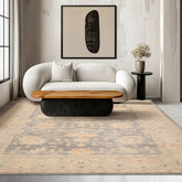 2x3 Gray Beige Tan Color Hand Knotted Wool Antique Oriental Rug