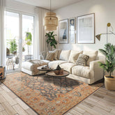 2x3 Slate Taupe Beige Color Hand Knotted Wool Traditional Oriental Rug