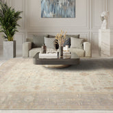 2x3 Mint Gray Ivory Color Hand Knotted Wool Traditional Oriental Rug