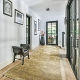 Runner Tone on Tone Green, , Color HAND KNOTTED TIBETAN WOOL& SILK TRANSITIONAL Oriental Rug