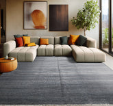 9x12 Blue, White, Color Hand Knotted Textured wool & Silk Contemporary Oriental Rug