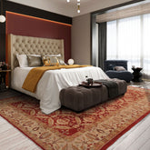 6x9 Rust, Beige, Orange Color Hand Knotted Wool Traditional Oriental Rug