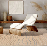 6x9 Beige, Taupe, Gray Color Hand Knotted Abstract Wool and Silk Contemporary Oriental Rug