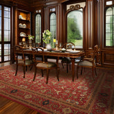 12x15 Rusty Red, Gold, Green Color Hand Knotted Flatweave Wool Traditional Oriental Rug