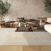 10x14 Aqua, Beige, Color Hand Knotted Turkish Wool Traditional Oriental Rug