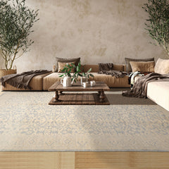 10x14 Aqua, Beige, Color Hand Knotted Turkish Wool Traditional Oriental Rug