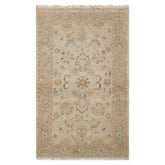 3x5 Beige, Rust, Blue Color Hand Knotted Afghan Wool Transitional Oriental Rug