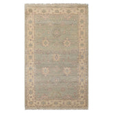3x5 Mint, Beige, Lavender Color Hand Knotted Afghan Oushak Wool Transitional Oriental Rug