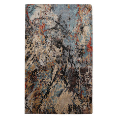 3x5 Beige, Brown, Gray Color Hand Knotted Tibetan Wool Contemporary Oriental Rug