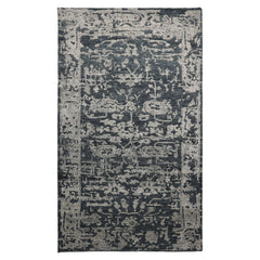 3x5 Blue, Slate, Gray Color Hand Knotted Tibetan Wool and Silk Contemporary Oriental Rug