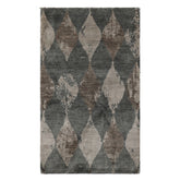 3x5 Gray, Brown, Color Hand Knotted Tibetan Bamboo Silk Modern & Contemporary Oriental Rug