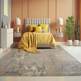 10x14 Beige, Gray, Tan Color Hand Knotted Sherpa Wool and Silk Modern Oriental Rug