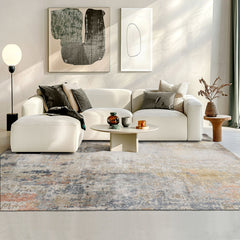 8x10 Beige, Gray, Slate Color Hand Knotted Sherpa Wool and Silk Modern Oriental Rug