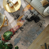 8x10 Beige, Gray, Celadon Color Hand Knotted Sherpa Wool and Silk Modern Oriental Rug