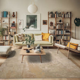 9x12 Beige, Gray, Taupe Color Hand Knotted Sherpa Wool and Silk Modern Oriental Rug