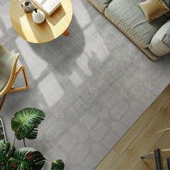 9x12 Tone on Tone Gray, , Color Hand Knotted Ribbed Bamboo Silk Modern Oriental Rug