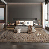 10x14 Ivory, Gray, Brown Color Hand Woven Flatweave Wool Southwestern Oriental Rug