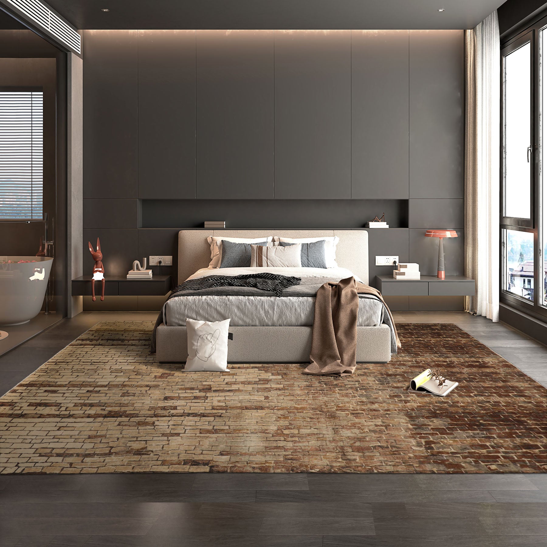 10x14 Beige, Tan, Brown Color Hand Knotted Peshawar Wool Traditional Oriental Rug