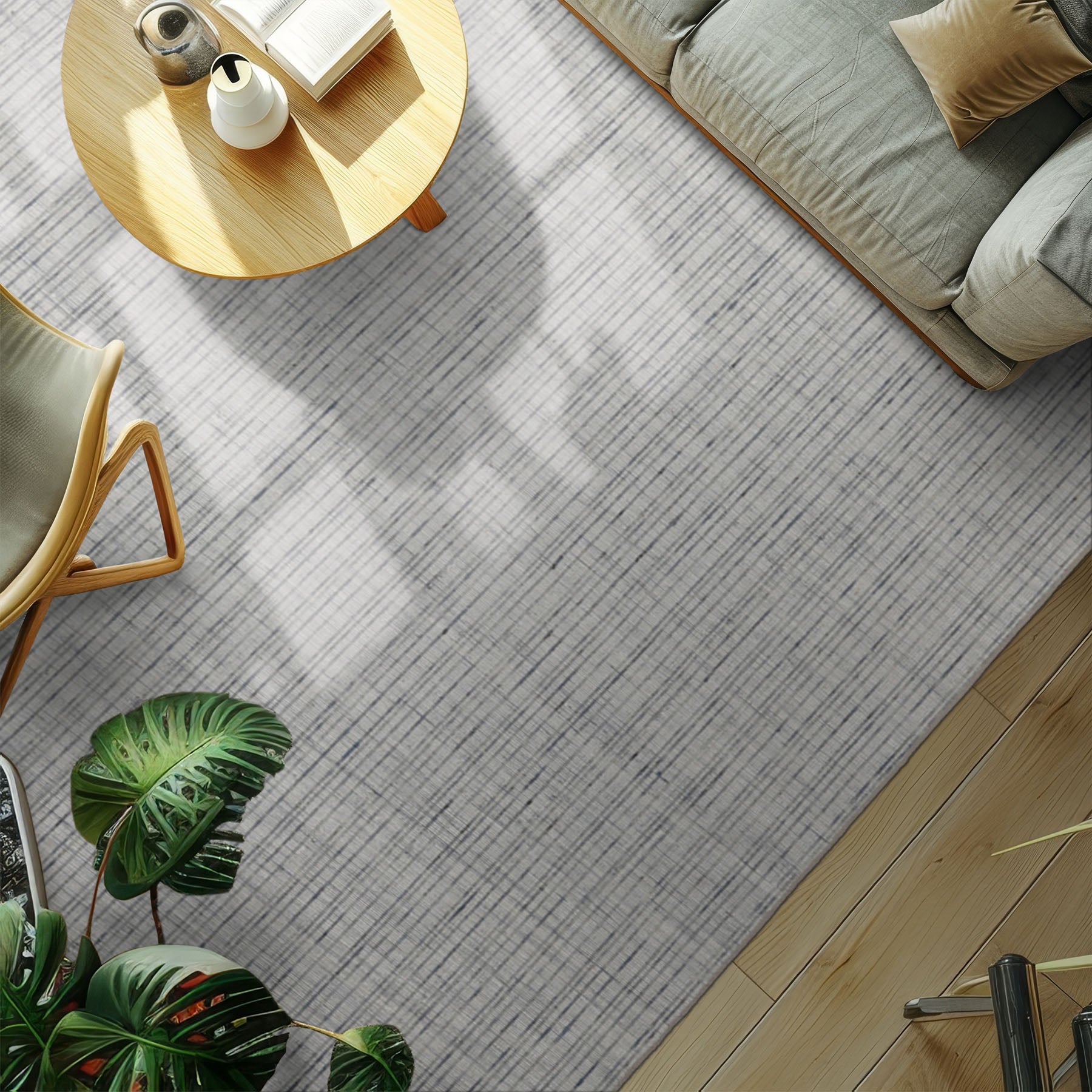 Multi Size Silver Gray Slate Color Hand Woven Flatweave Wool and Polyster Modern Oriental Rug