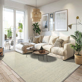Ivory Blue Multi Size Rug Berber Contemporary Handmade Hand Loomed Wool Oriental Area Rug