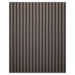 Multi Size Chocolate Ivory Color Hand Woven Flatweave Wool Modern Oriental Rug