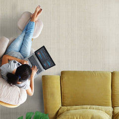 Multi Size Sage Ivory Color Hand Loomed Flatweave Wool Modern Oriental Rug