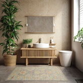 3x5 Aubergine, Ivory, Gold Color Hand Knotted Turkish Wool Arts & Crafts/Mission Oriental Rug