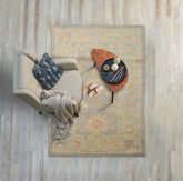 3x5 Gray , Ivory, Gold Color Hand Knotted Turkish Wool Arts & Crafts/Mission Oriental Rug