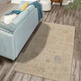 3x5 Beige, Sage, Gray Color Hand Knotted Turkish Wool Arts & Crafts/Mission Oriental Rug