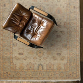 3x5 Beige, Mint, Gold Color Hand Knotted Turkish Wool Arts & Crafts/Mission Oriental Rug