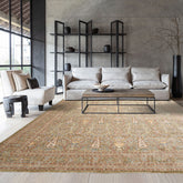 Multi Size Pistachio Ivory Aqua Color Machine Made Persian Polypropylene Traditional Oriental Rug