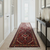 Navy 2'2''x8'11'' Runner Jozan Sarouk Traditional 300 KPSI Hand Knotted Wool Oriental Area Rug