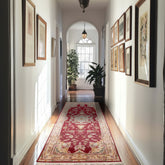 Red 2'8''x6'7'' Runner Tabriz Traditional 300 KPSI Hand Knotted Wool & Silk Oriental Area Rug