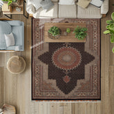 Midnight Blue 8'9''x11'2'' Tabriz Traditional 400 KPSI Hand Knotted Wool Oriental Area Rug
