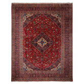 Red 9'9''x13 Kashan Traditional Hand Knotted Wool Oriental Area Rug