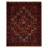 10x13 Red, Rust, Ivory Color Hand Knotted Bakhtiari Wool Traditional Oriental Rug