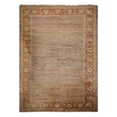 10x13 Beige, Tan, Brown Color Hand Knotted Peshawar Wool Transitional Oriental Rug