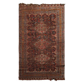 5x9 Charcoal, Beige, Rust Color Hand Knotted Antique Kazak Wool Traditional Oriental Rug