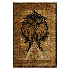 6x 9 Green, Rose, Red Color Hand Knotted Agra New Zealand Wool Traditional Oriental Rug