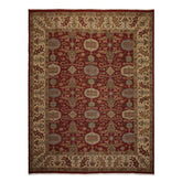 9x12 Rust, Beige, Sage Color Hand Knotted Soumak Flatweave Wool Traditional Oriental Rug