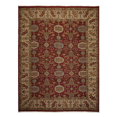 9x12 Rust, Beige, Sage Color Hand Knotted Soumak Flatweave Wool Traditional Oriental Rug